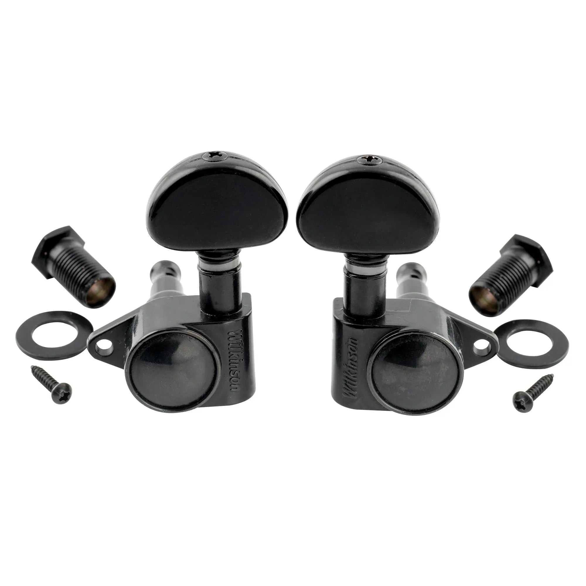 Part of wilkinson 3r3l 19 1 ratio full sealed machine heads tuners tuning pegs keys with half moon button right angle screw for acoustic electric guitar mx1542p