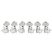 wilkinson 3r3l 19 1 ratio full sealed machine heads tuners tuning pegs keys with half moon button right angle screw for acoustic electric guitar mx1542p, chrome