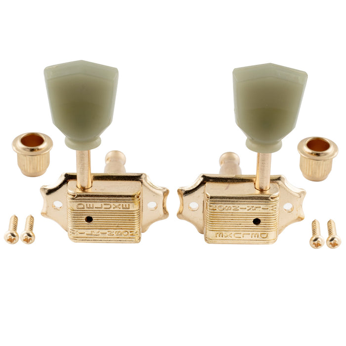 Part of wilkinson 3r3l 15 1 ratio semi closed deluxe vintage style machine heads tuners tuning pegs keys with keystone button for acoustic electric guitar mx1544p