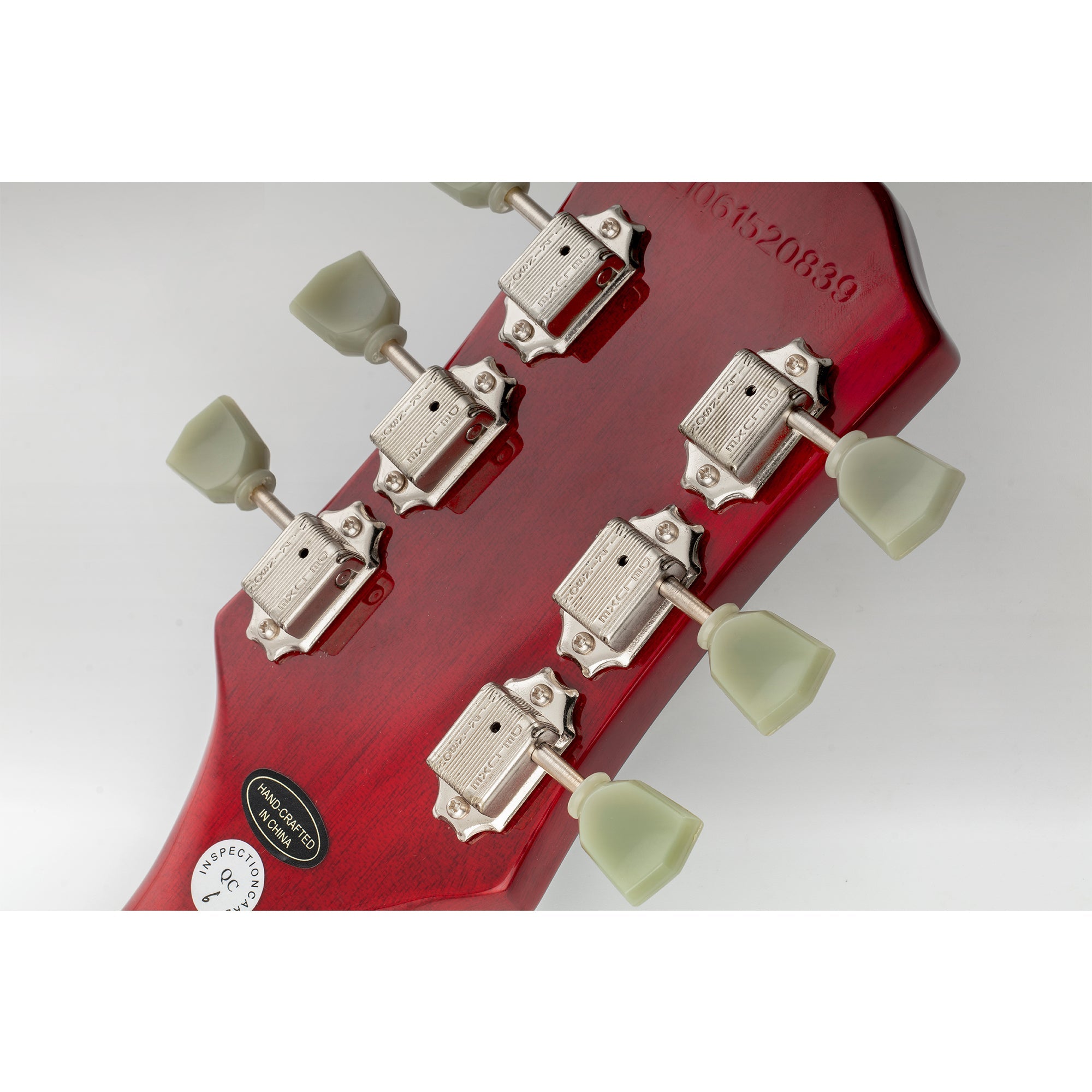 Clavijas de afinación Wilkinson 3R3L de estilo vintage, semicerradas, con relación 15:1 y botón trapezoidal para guitarra electroacústica.