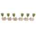 wilkinson 3r3l 15 1 ratio semi closed deluxe vintage style machine heads tuners tuning pegs keys with keystone button for acoustic electric guitar mx1544p, nickel
