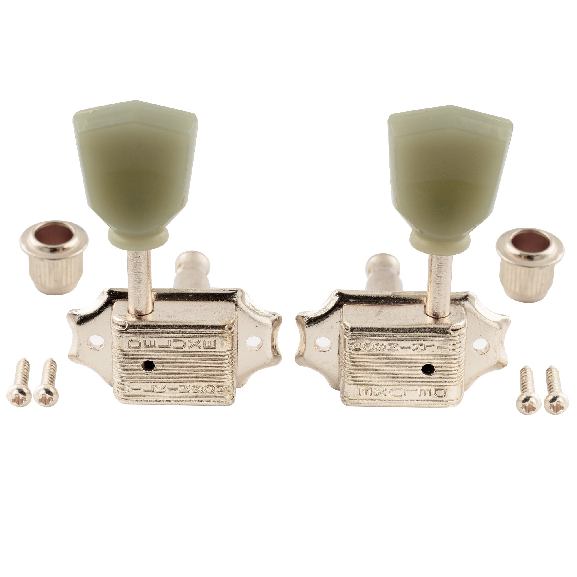 Clavijas de afinación Wilkinson 3R3L de estilo vintage, semicerradas, con relación 15:1 y botón trapezoidal para guitarra electroacústica.