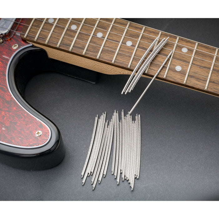 Application of musiclily pro 2 0mm stainless steel small gauge 24 pieces fret wire set for banjo and vintage fender guitar mx1551ss