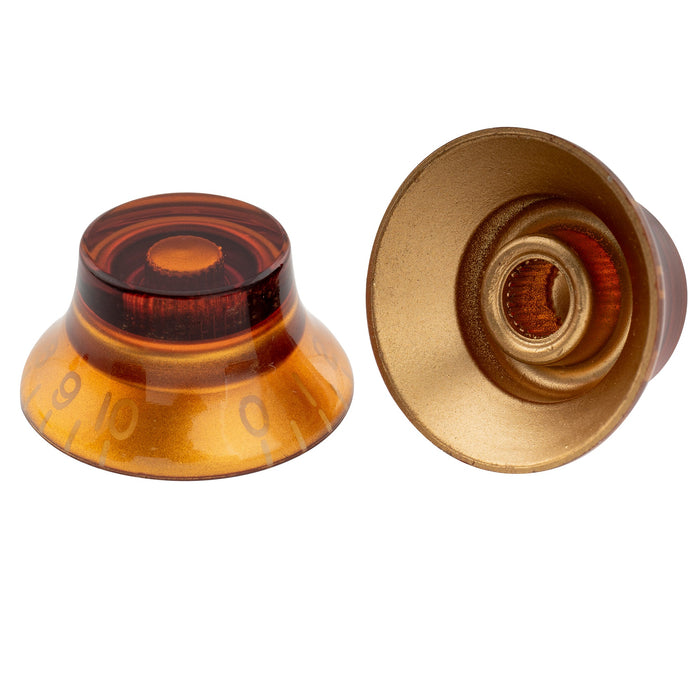 Perillas Musiclily Pro de 24 estrías con forma de campana y tamaño fino, para control de volumen y tono de guitarra eléctrica estilo USA LP SG (juego de 4)