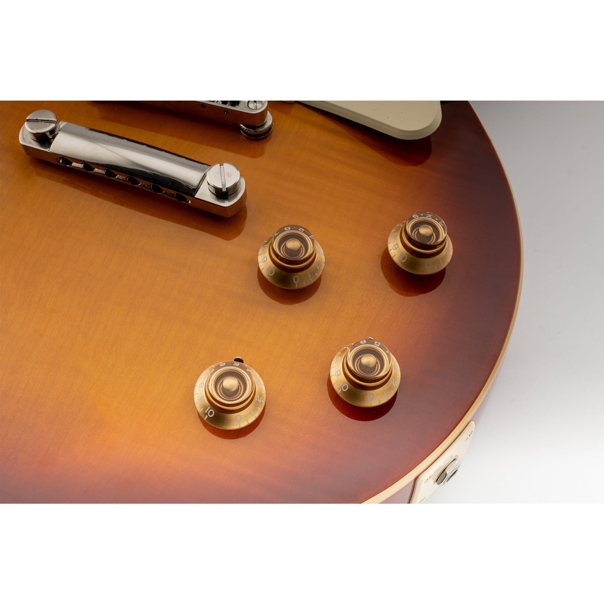 Musiclily Pro Inch-Größe feine 24-Zahnrad-Top-Hat-Glockenknöpfe für Ton- und Lautstärkeregler von US-amerikanischen LP-SG-Style-Elektr gitarren, Set von 4