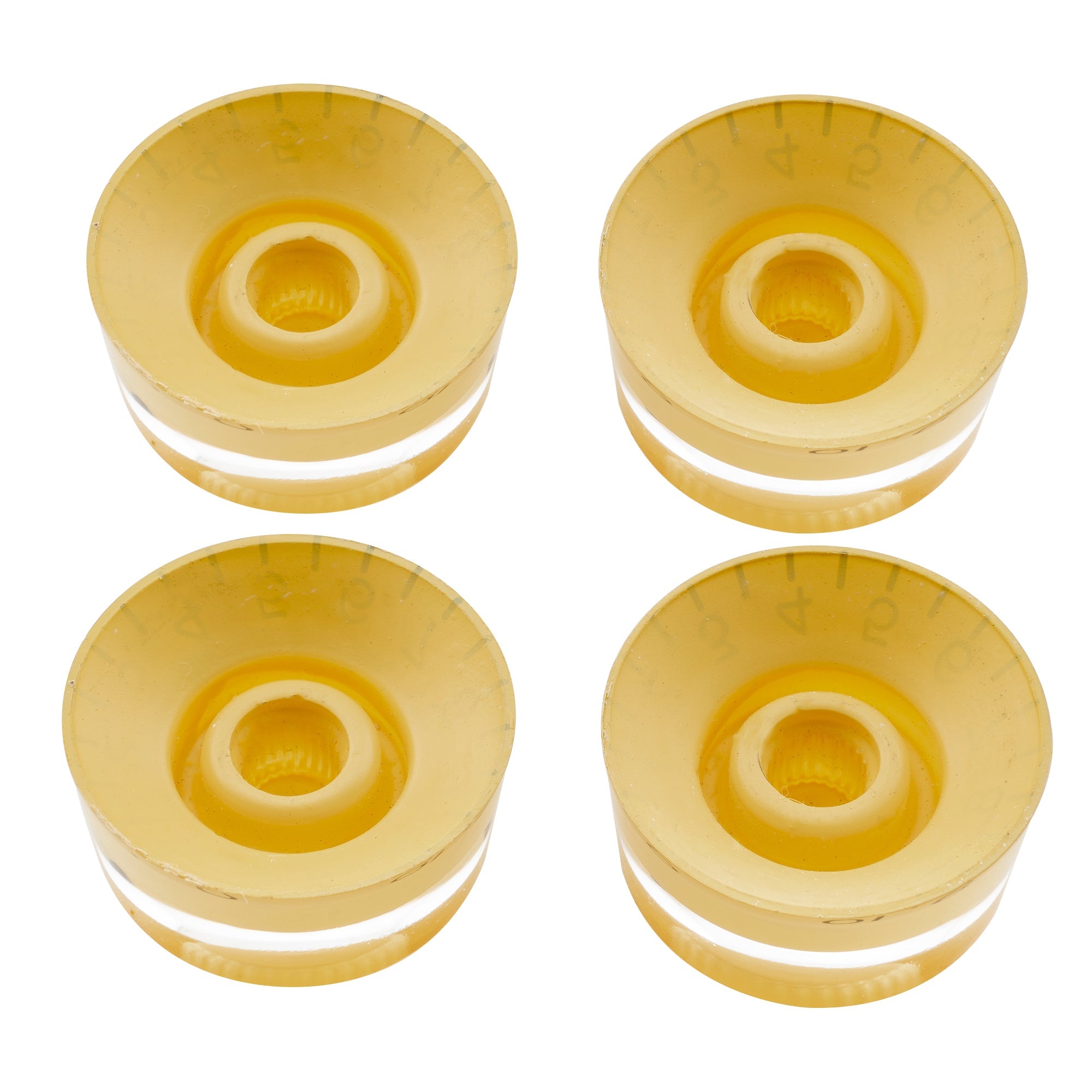 Musiclily Pro Feinste 24-Zähnchen Gitarrenknöpfe im Inch-Format für Ton, Lautstärke und Geschwindigkeitsregelung, geeignet für amerikanische LP- und SG-Style-Elektrogitarren, Set von 4