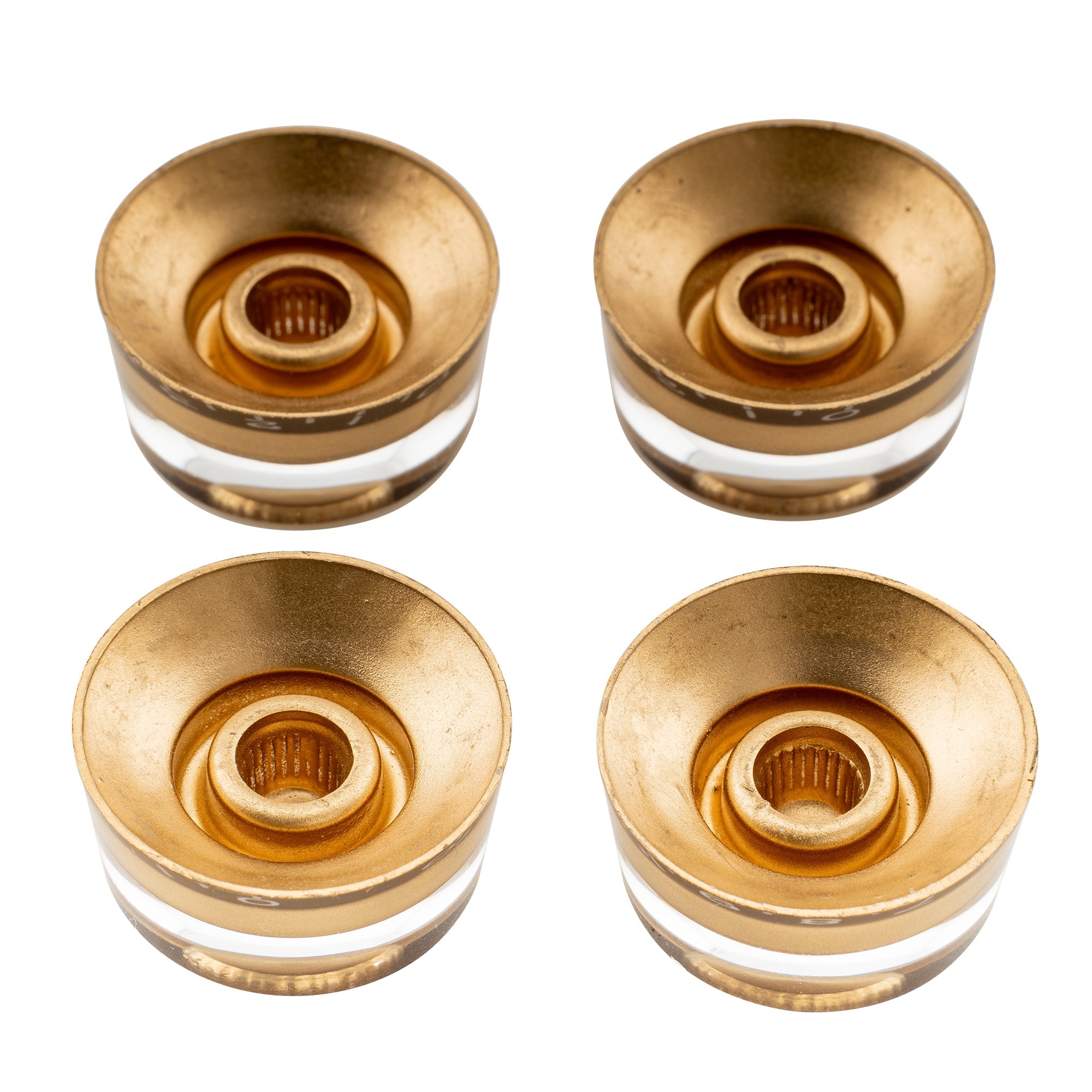 Musiclily Pro Feinste 24-Zähnchen Gitarrenknöpfe im Inch-Format für Ton, Lautstärke und Geschwindigkeitsregelung, geeignet für amerikanische LP- und SG-Style-Elektrogitarren, Set von 4