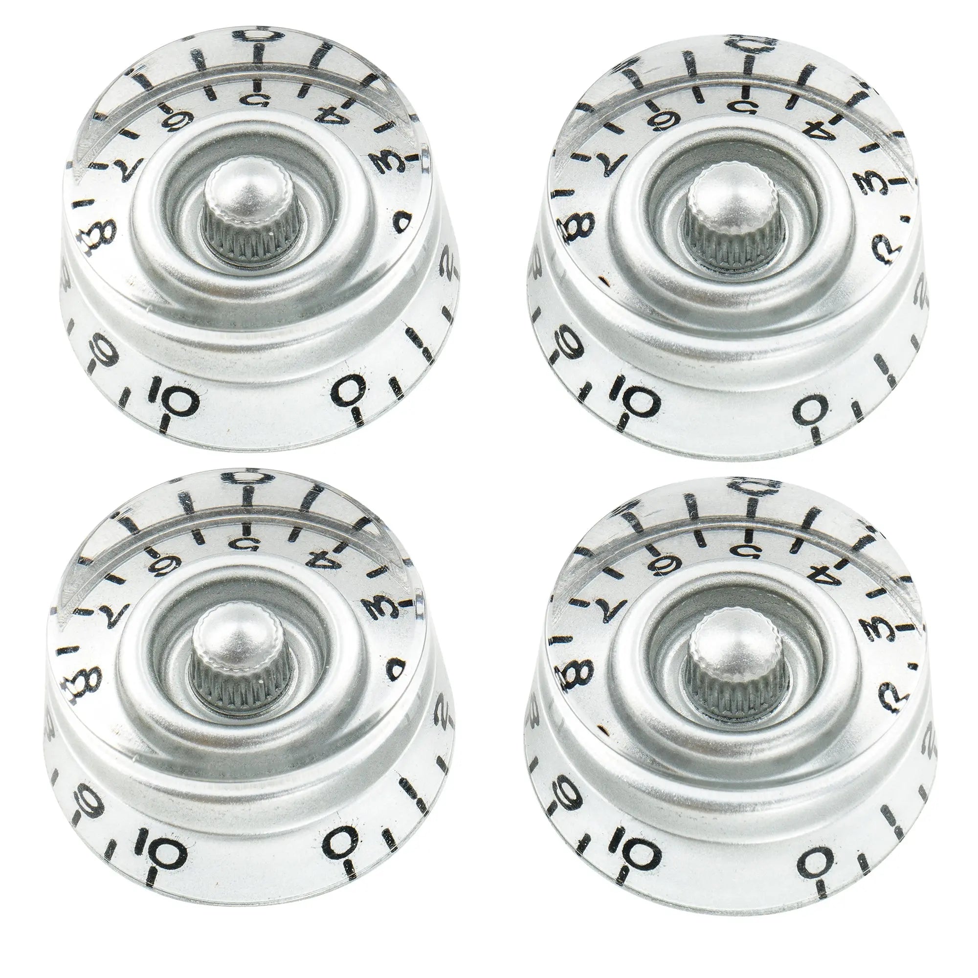 musiclily pro inch size fine 24 spline guitar knobs tone volume speed control knobs for usa lp sg style electric guitar mx1561 4p, silver
