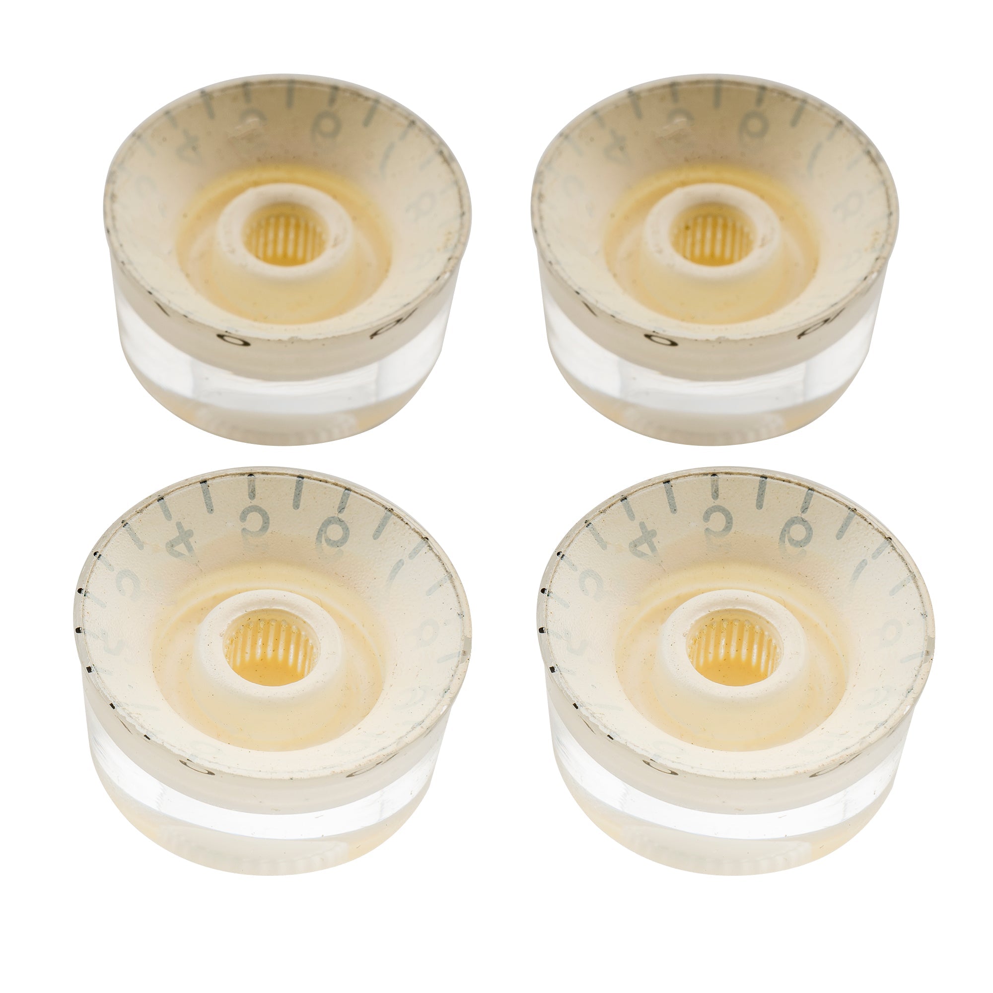 Musiclily Pro Feinste 24-Zähnchen Gitarrenknöpfe im Inch-Format für Ton, Lautstärke und Geschwindigkeitsregelung, geeignet für amerikanische LP- und SG-Style-Elektrogitarren, Set von 4