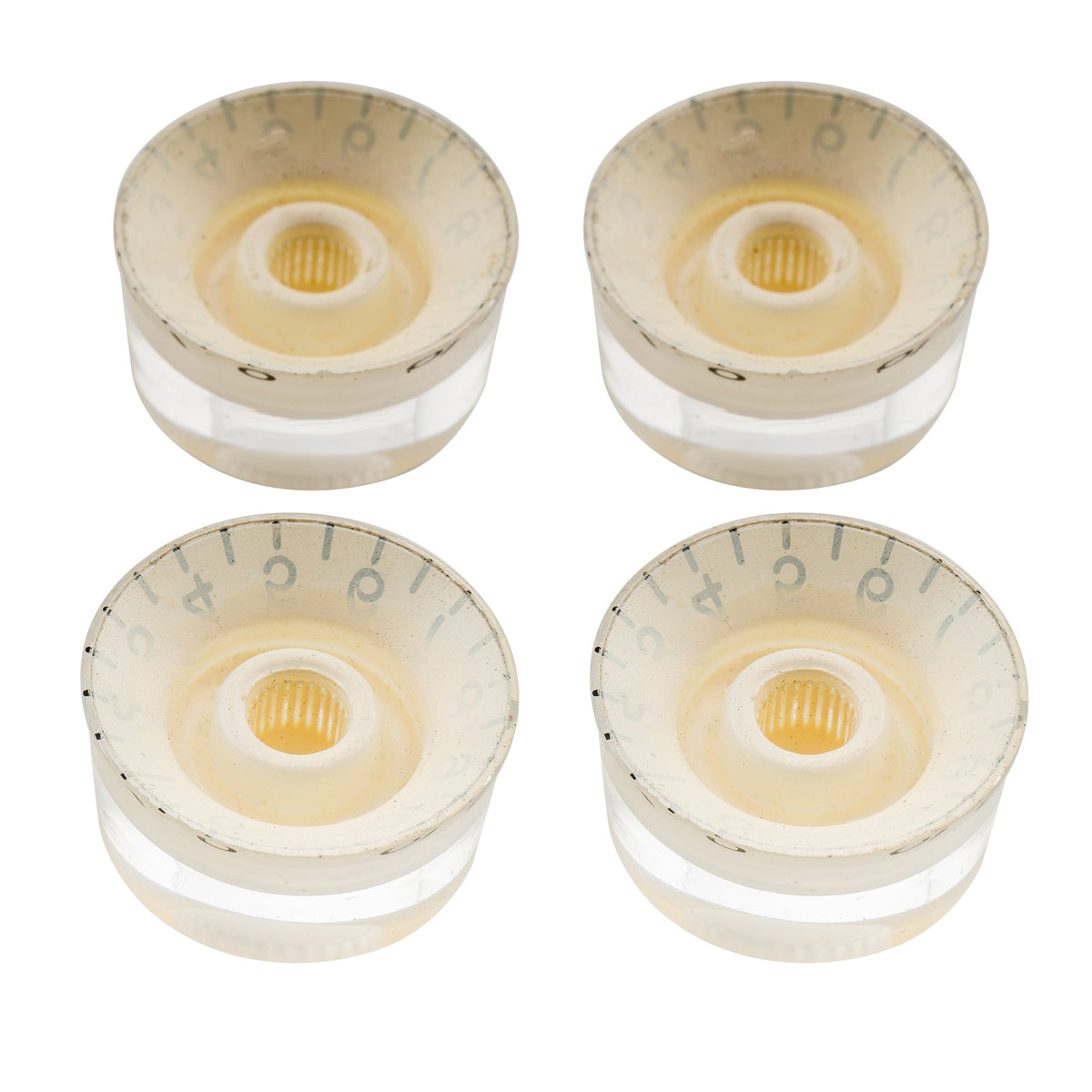 Musiclily Pro Feinste 24-Zähnchen Gitarrenknöpfe im Inch-Format für Ton, Lautstärke und Geschwindigkeitsregelung, geeignet für amerikanische LP- und SG-Style-Elektrogitarren, Set von 4