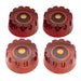musiclily pro inch size fine 24 spline knurled guitar knobs tone volume speed control knobs for usa lp sg style electric guitar mx1562 4p, amber