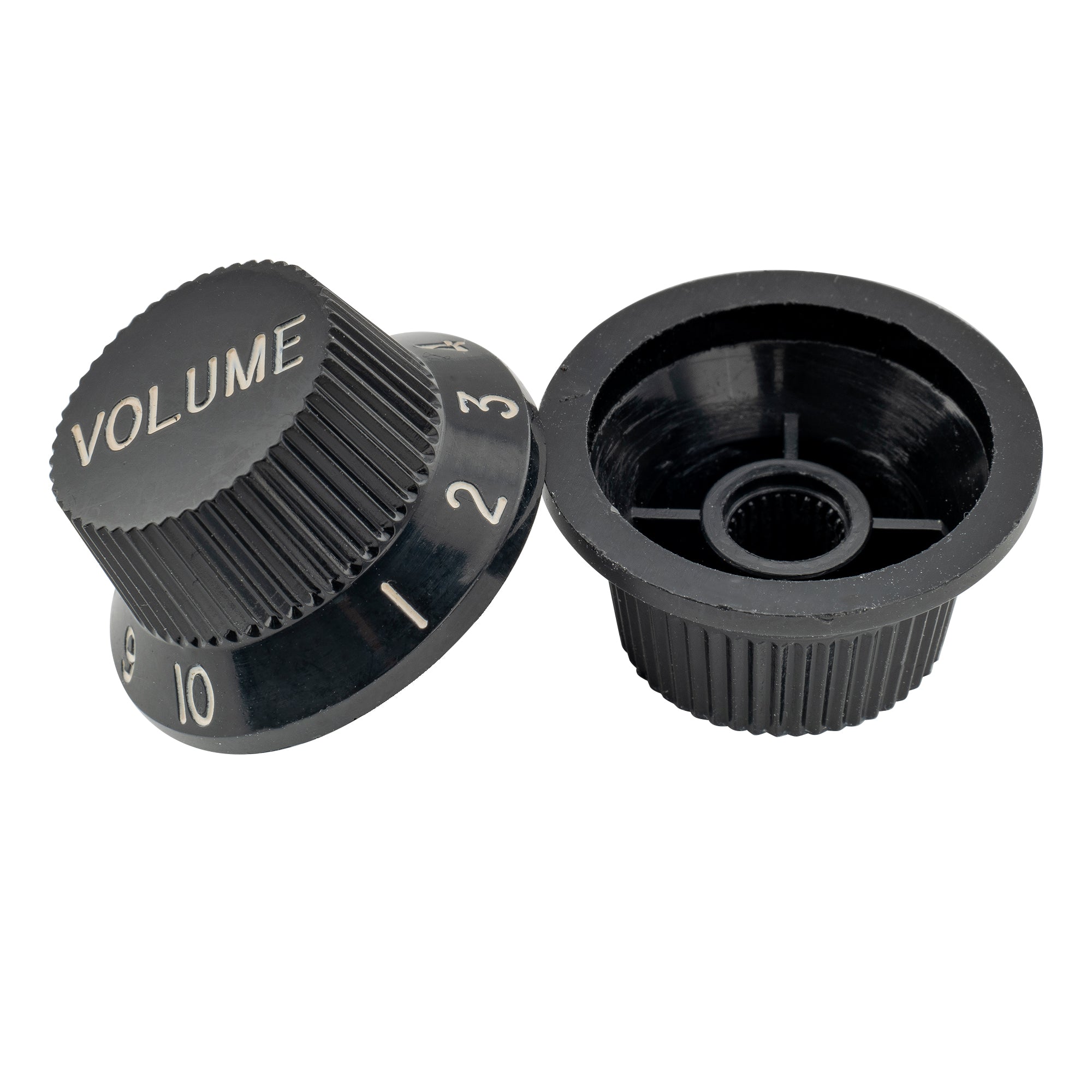 Musiclily Pro Zoll-Größe feine 24 Splines Gitarren-Ton- und Lautstärkereglerknöpfe für amerikanisch hergestellte Strat-Style-Elektrogitarren, Set von 2T1V