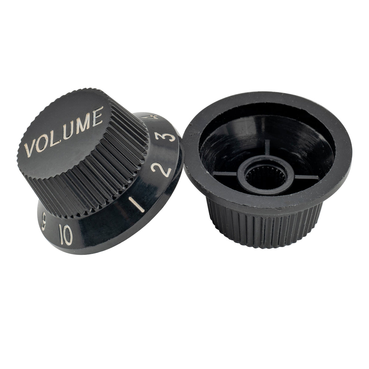 Musiclily Pro Zoll-Größe feine 24 Splines Gitarren-Ton- und Lautstärkereglerknöpfe für amerikanisch hergestellte Strat-Style-Elektrogitarren, Set von 2T1V