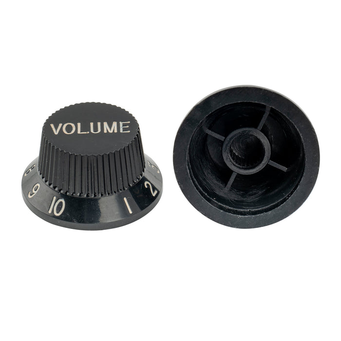 Perillas de control de volumen Musiclily Pro de 24 estrías, tamaño fino, para guitarra eléctrica estilo Stratocaster, fabricadas en EE. UU. (juego de 2T1V)