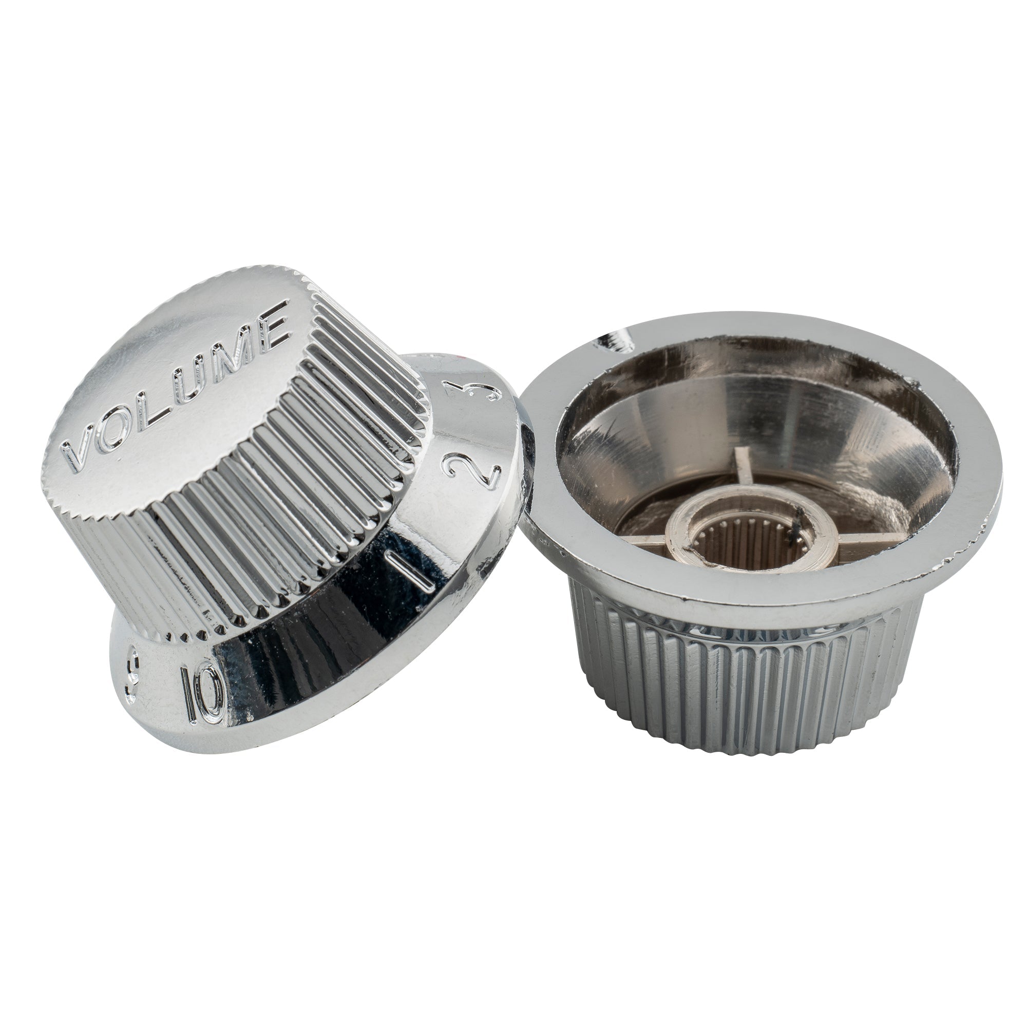 Musiclily Pro Zoll-Größe feine 24 Splines Gitarren-Ton- und Lautstärkereglerknöpfe für amerikanisch hergestellte Strat-Style-Elektrogitarren, Set von 2T1V