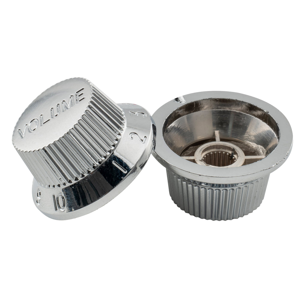 Musiclily Pro Zoll-Größe feine 24 Splines Gitarren-Ton- und Lautstärkereglerknöpfe für amerikanisch hergestellte Strat-Style-Elektrogitarren, Set von 2T1V