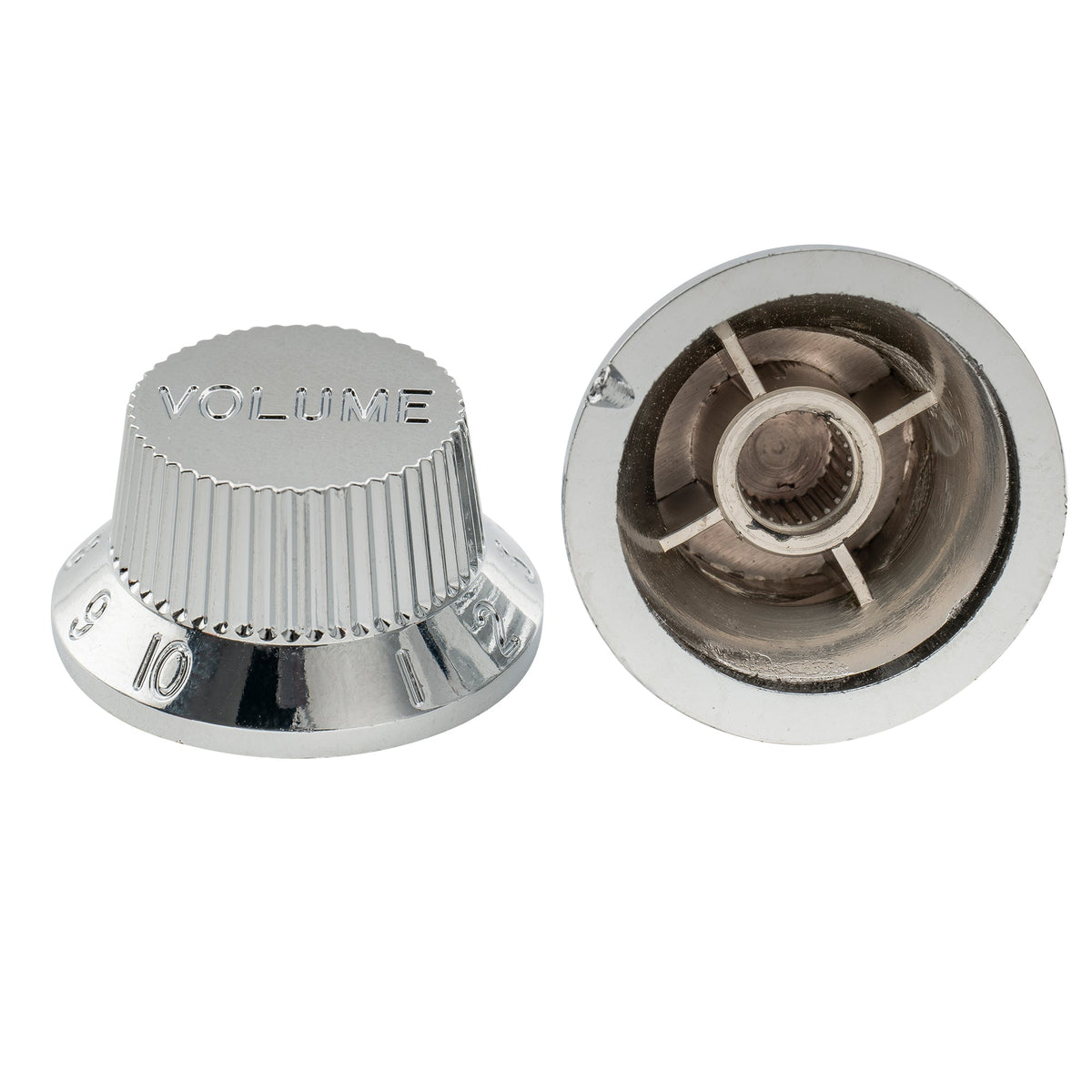 Musiclily Pro Zoll-Größe feine 24 Splines Gitarren-Ton- und Lautstärkereglerknöpfe für amerikanisch hergestellte Strat-Style-Elektrogitarren, Set von 2T1V
