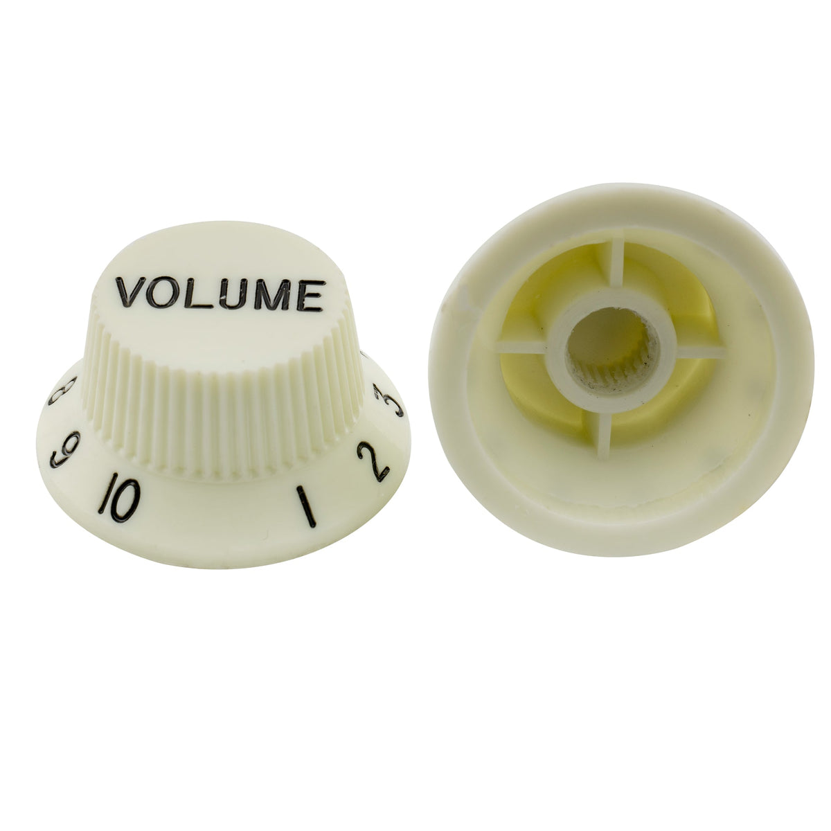 Musiclily Pro Zoll-Größe feine 24 Splines Gitarren-Ton- und Lautstärkereglerknöpfe für amerikanisch hergestellte Strat-Style-Elektrogitarren, Set von 2T1V
