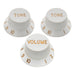 musiclily pro inch size fine 24 splines guitar tone volume control knobs for usa made strat style electric guitar 2 pcst1v mx1563 2mx1564p, white