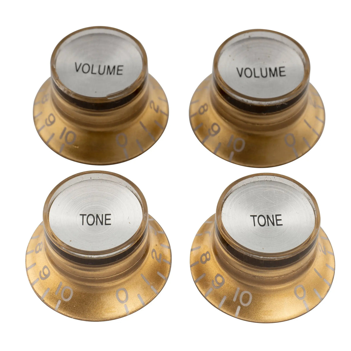 musiclily pro inch size fine 24 spline top hat bell knobs tone volume control knobs for usa lp sg style electric guitar 2 pcst2v mx1565 2mx1567 2p, gold