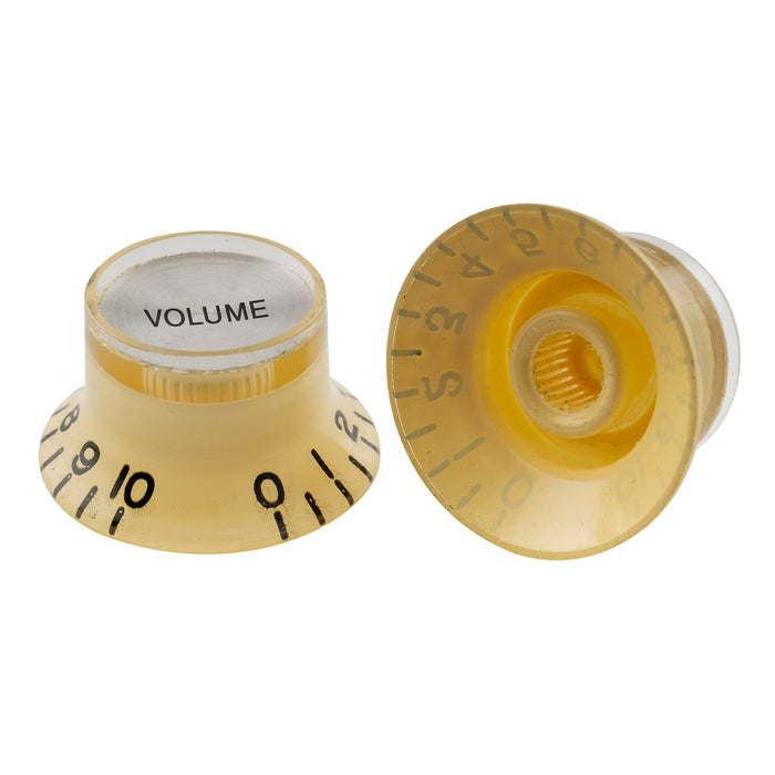 Perillas Musiclily Pro de 24 estrías con forma de campana y tono, tamaño en pulgadas, para guitarra eléctrica estilo USA LP SG (juego de 2T2V)