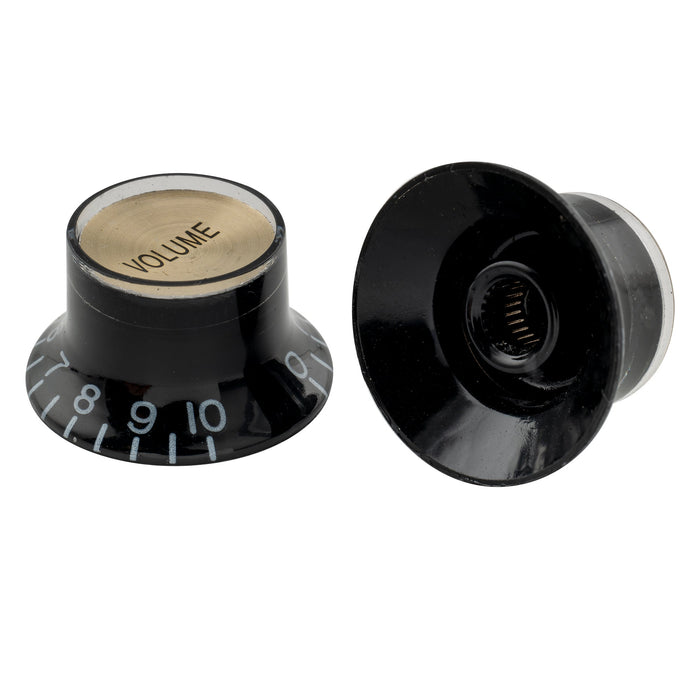 Perillas Musiclily Pro de 24 estrías con forma de campana y tono, tamaño en pulgadas, para guitarra eléctrica estilo USA LP SG (juego de 2T2V)