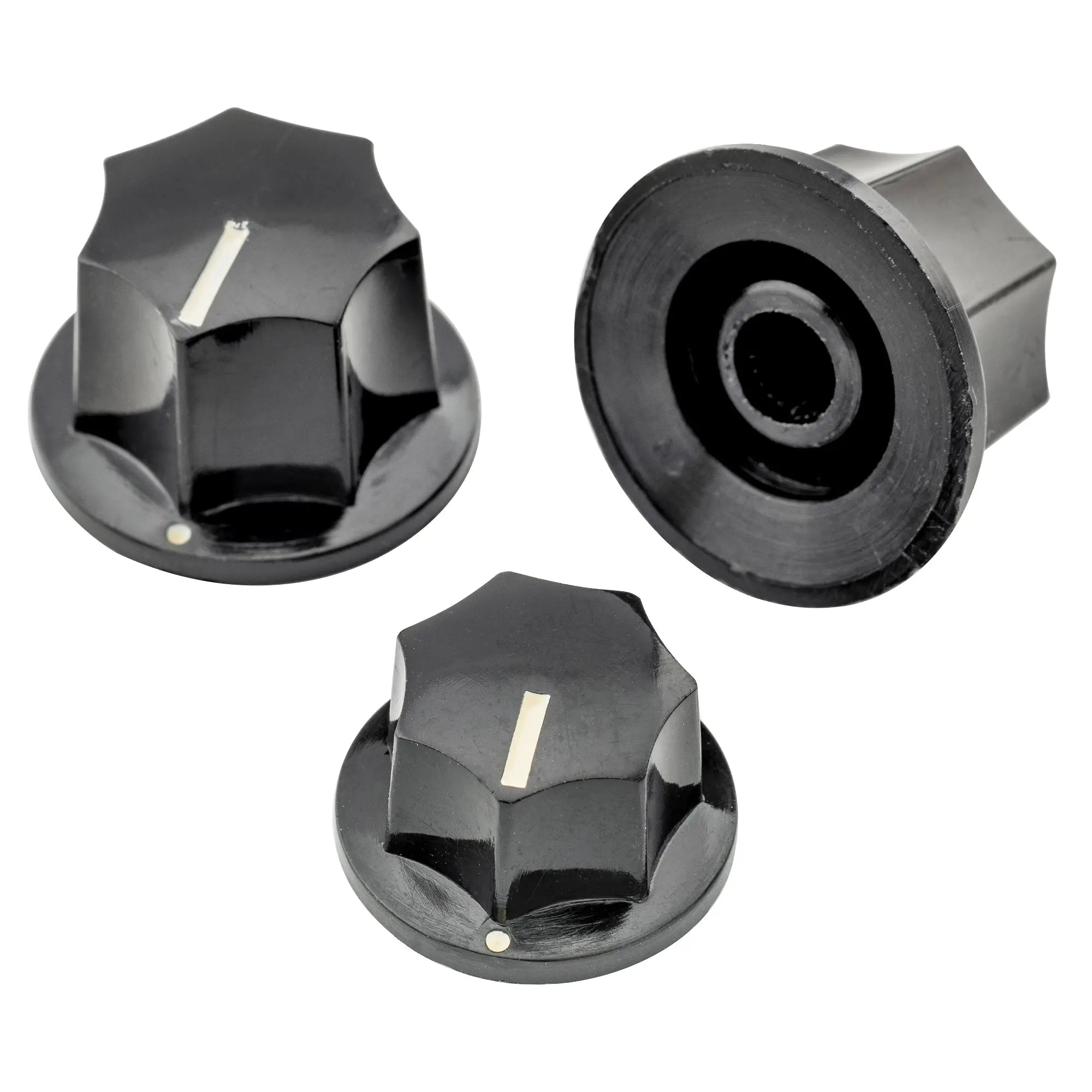 Part of musiclily pro inch size fine 24 spline knobs 2 large 1 small jazz bass knobs set for usa made jb style bass mx1570bk 2mx1569bk