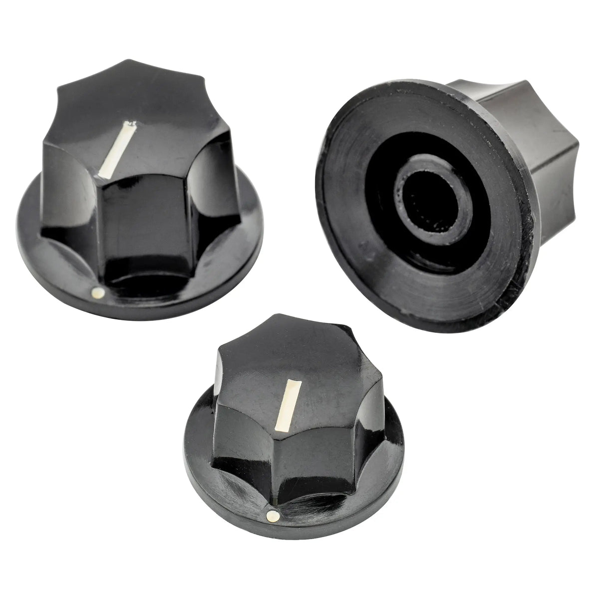 Part of musiclily pro inch size fine 24 spline knobs 2 large 1 small jazz bass knobs set for usa made jb style bass mx1570bk 2mx1569bk