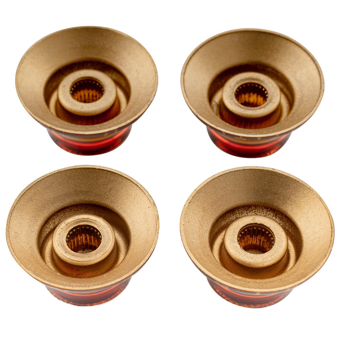 Perillas Musiclily Pro para zurdos, tamaño en pulgadas, finas, de 24 estrías, con forma de campana y control de volumen para guitarra eléctrica estilo USA LP SG (juego de 4)