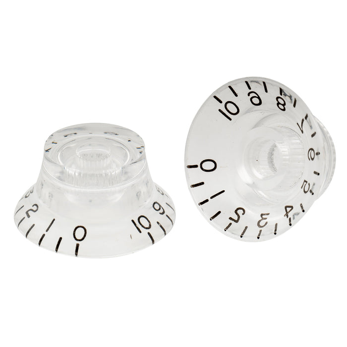 Perillas Musiclily Pro para zurdos, tamaño en pulgadas, finas, de 24 estrías, con forma de campana y control de volumen para guitarra eléctrica estilo USA LP SG (juego de 4)