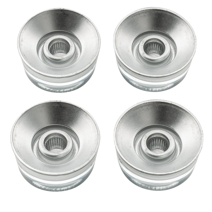 Musiclily Pro Linkshändige Zoll-Größe Fein 24-Zahnkranz Gitarrenknöpfe Ton, Lautstärke, Geschwindigkeitsreglerknöpfe für amerikanische LP- und SG-Style Elektrogitarren, Set von 4