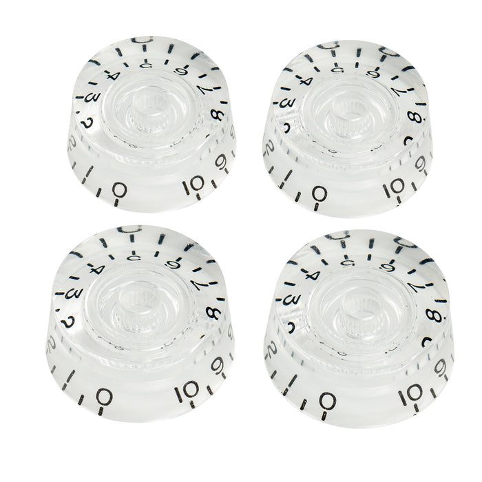 musiclily pro left handed inch size fine 24 spline guitar knobs tone volume speed control knobs for usa lp sg style electric guitar mx1572 4p, transparent