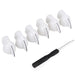 musiclily pro 1 4 inch universal fitting solid knobs guitar amplifier effect pedal chicken head pointer knobs with set screw mx1573 6p