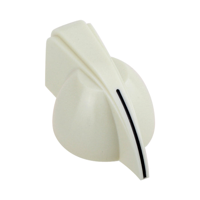 Musiclily Pro 1/4インチ 通用チキンノブ つまみ 止めネジ付き ソリッドシャフトポットやギターのアンプとエフェクト用 エイジドホワイト(6個セット)