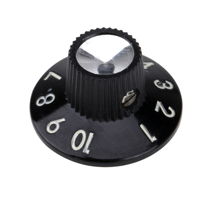 Wholesale-Musiclily Pro Manopola con gonna per amplificatore/effetto pedale per chitarra, adattamento universale a pomello solido da 1/4 pollice, nero