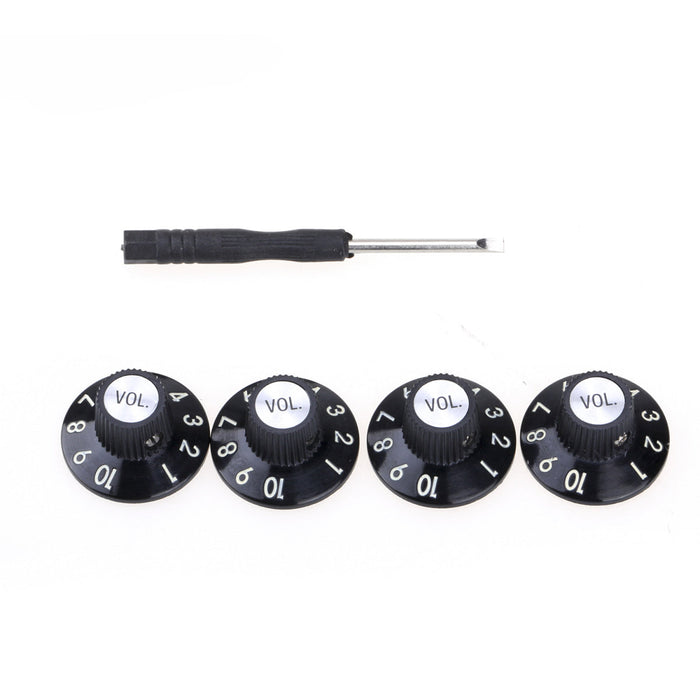 Musiclily Pro Imperial Inch Size Guitar Amplifier Effect Pedal Volume Witch Hat Skirted Knobs, Set of 4