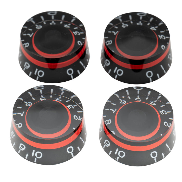 Musiclily Pro Juego de 4 Perillas para Guitarra de 24 Estrías Finas Tamaño en Pulgadas, Control de Volumen y Tono tipo Speed para Guitarra Eléctrica estilo LP SG USA