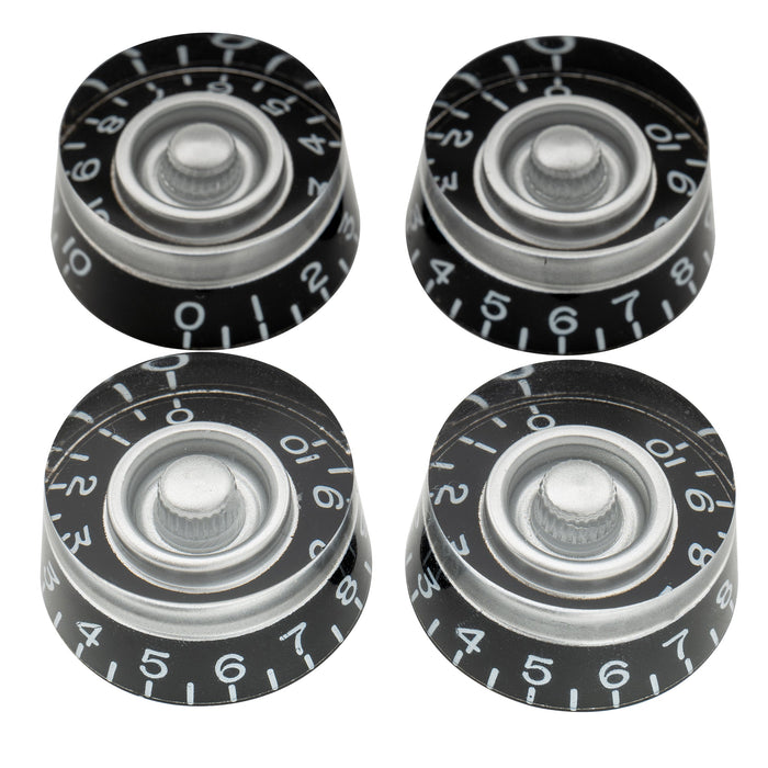 Musiclily Pro Juego de 4 Perillas para Guitarra de 24 Estrías Finas Tamaño en Pulgadas, Control de Volumen y Tono tipo Speed para Guitarra Eléctrica estilo LP SG USA