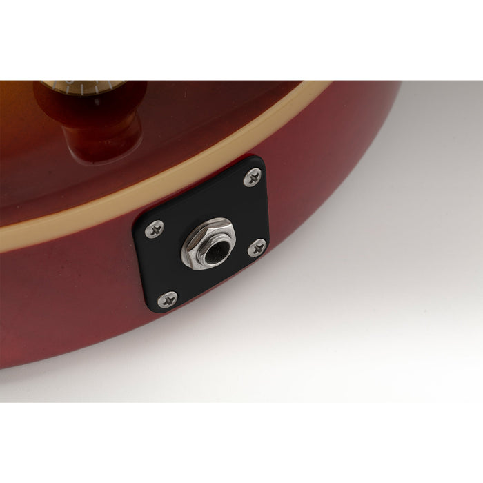 Plaques jack carrées incurvées en plastique Musiclily Pro, compatibles avec les guitares américaines Epiphone LP, lot de 2