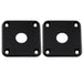 musiclily pro plastic curved jack plate square jackplates compatible with usa lp epiphone lp style guitar mx1586 2p, black