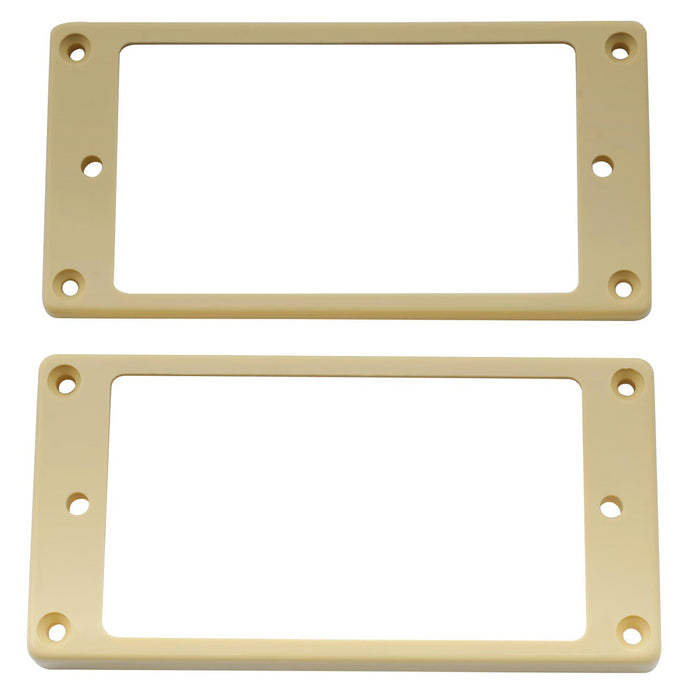 musiclily pro plastic flat bottom humbucker pickup mounting rings set for electric guitar mx1588mx1589p cream
