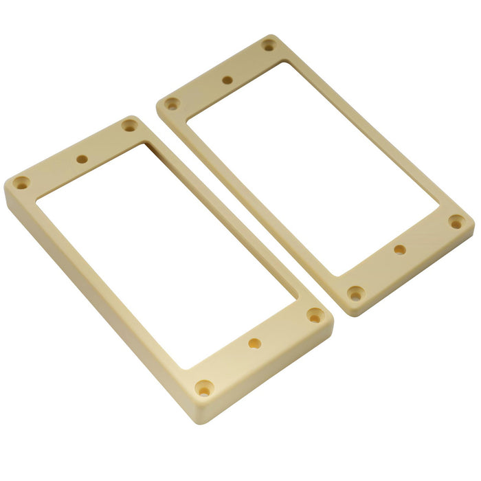 musiclily pro plastic flat bottom humbucker pickup mounting rings set for electric guitar mx1588mx1589p cream