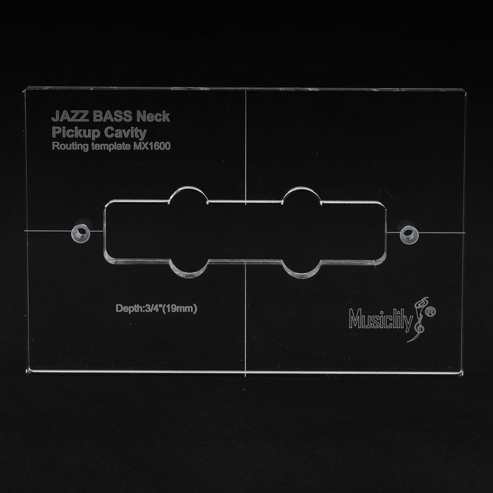 Part of musiclily pro cnc accurate acrylic pickup routing template for standard jazz bass neck pickup mx1600