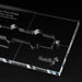 detail of musiclily pro cnc accurate acrylic pickup routing template for standard jazz bass bridge pickup mx1601