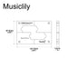 Dimensions of musiclily pro cnc accurate acrylic pickup routing templates for standard precision bass mx1602