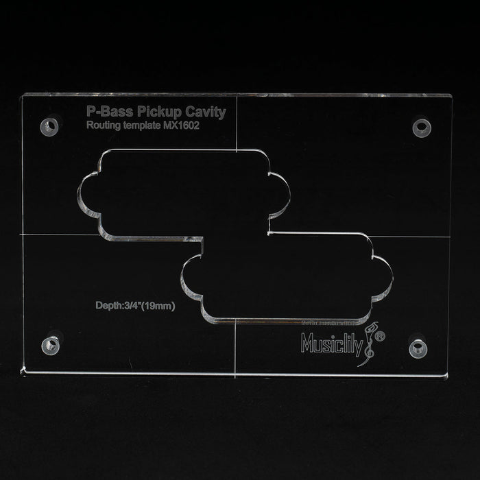 Part of musiclily pro cnc accurate acrylic pickup routing templates for standard precision bass mx1602