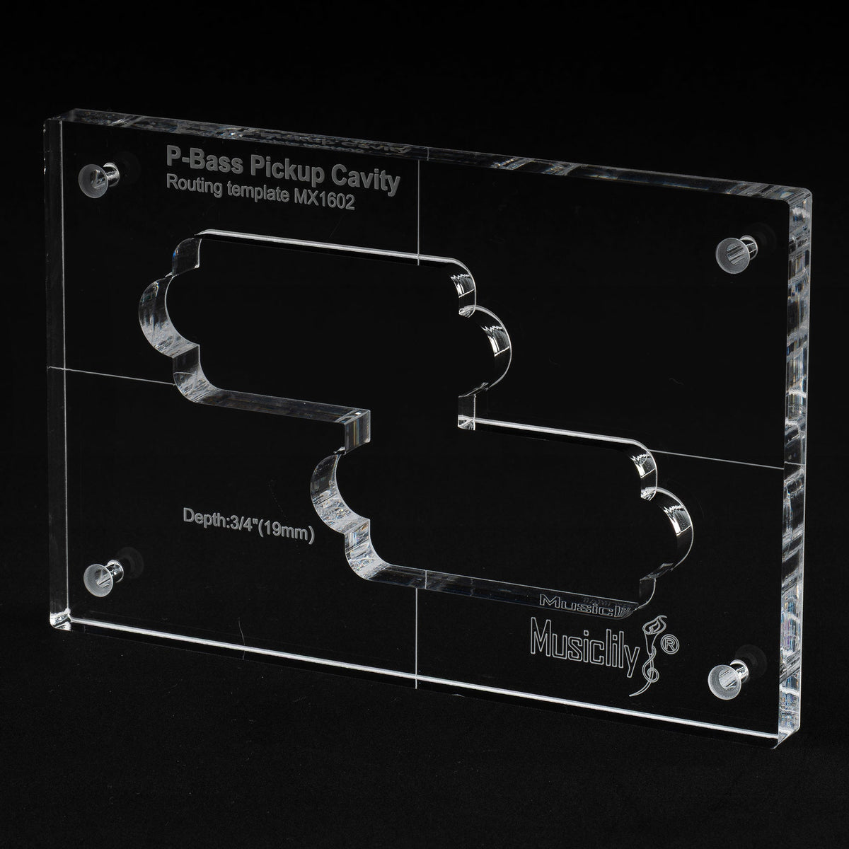 Musiclily CNC Accurate Acrylic Precision Bass Pickup Routing Templates ...