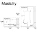 Dimensions of musiclily pro cnc accurate acrylic tremolo bridge routing templates set for traditional strat style guitar mx1603mx1604