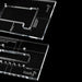 detail of musiclily pro cnc accurate acrylic tremolo bridge routing templates set for traditional strat style guitar mx1603mx1604