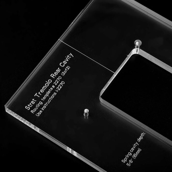 details of musiclily pro cnc accurate acrylic tremolo bridge routing templates set for traditional strat style guitar mx1603mx1604
